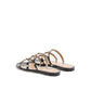 Valentino Garavani Black Calfskin Flat Sandals