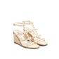 Valentino Garavani Bicolor Calfskin Wedge Sandals