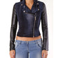 Met Blue Cotton Biker Jacket