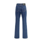 Balmain Blue Cotton Straight-Leg Jeans