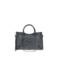 Balenciaga Gray Calf Leather Bos Taurus Shoulder Bag