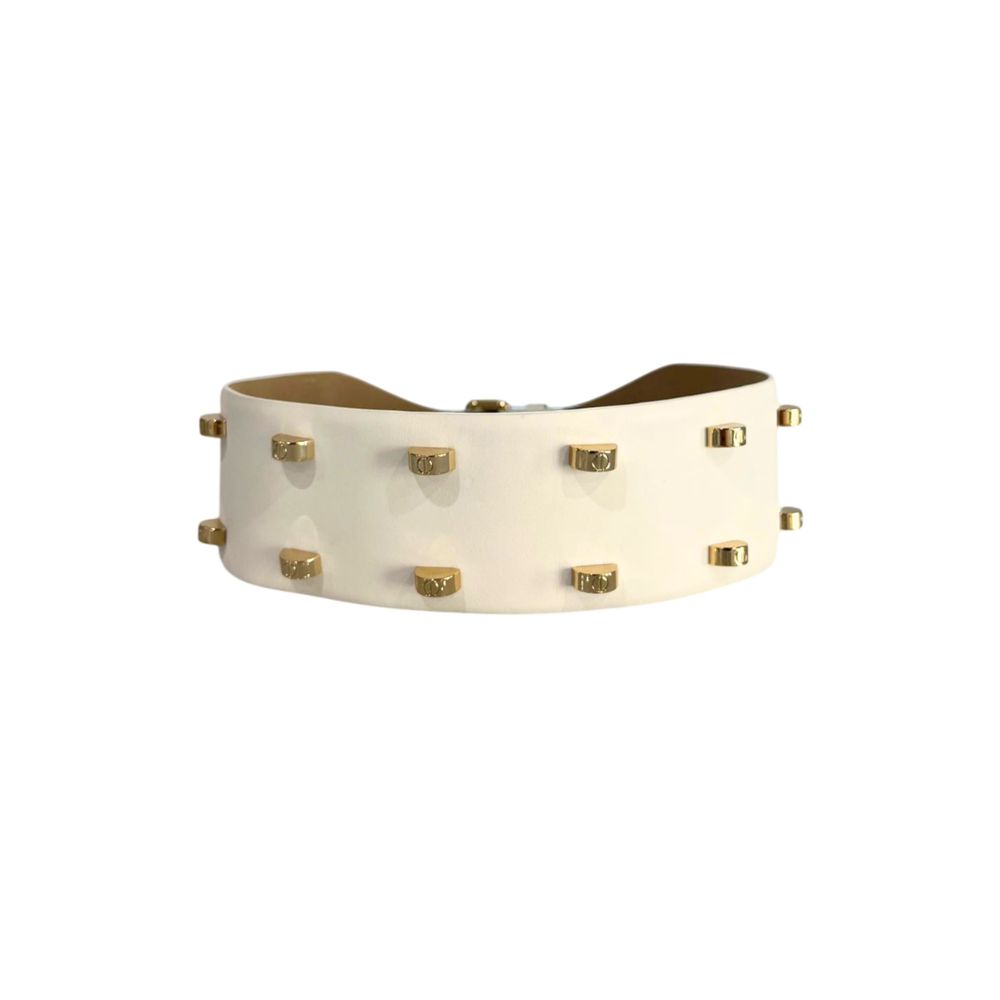 Borbonese White Genuine Leather Women Belt