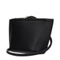 Salvatore Ferragamo Black Leather Clutch Bag
