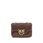 PINKO Brown Calf Leather Bos Taurus Shoulder Bag