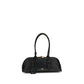 PINKO Black Calf Leather Bos Taurus Shoulder Bag