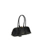 PINKO Black Calf Leather Bos Taurus Shoulder Bag
