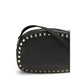 Valentino Garavani Black Calf Leather Bos Taurus Shoulder Bag