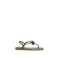 Giuseppe Zanotti Brown Stainless Steel Flat Sandals