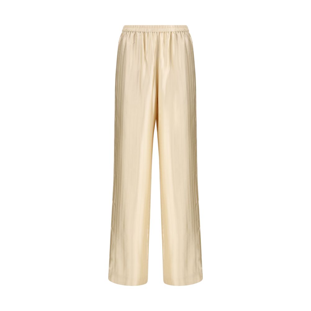Loulou De Saison Cream Viscose Casual Pants