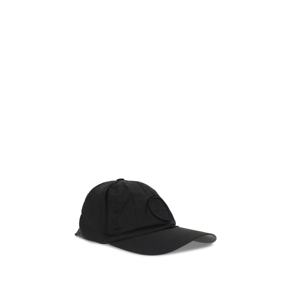 Stone Island Black Nylon Cap (Baseball Hat)