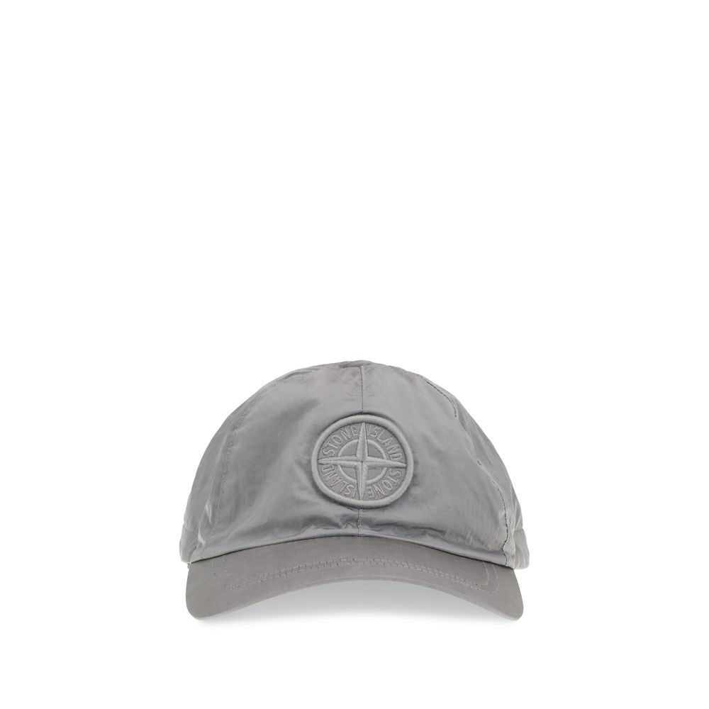 Stone Island Gray Nylon Cap (Baseball Hat)