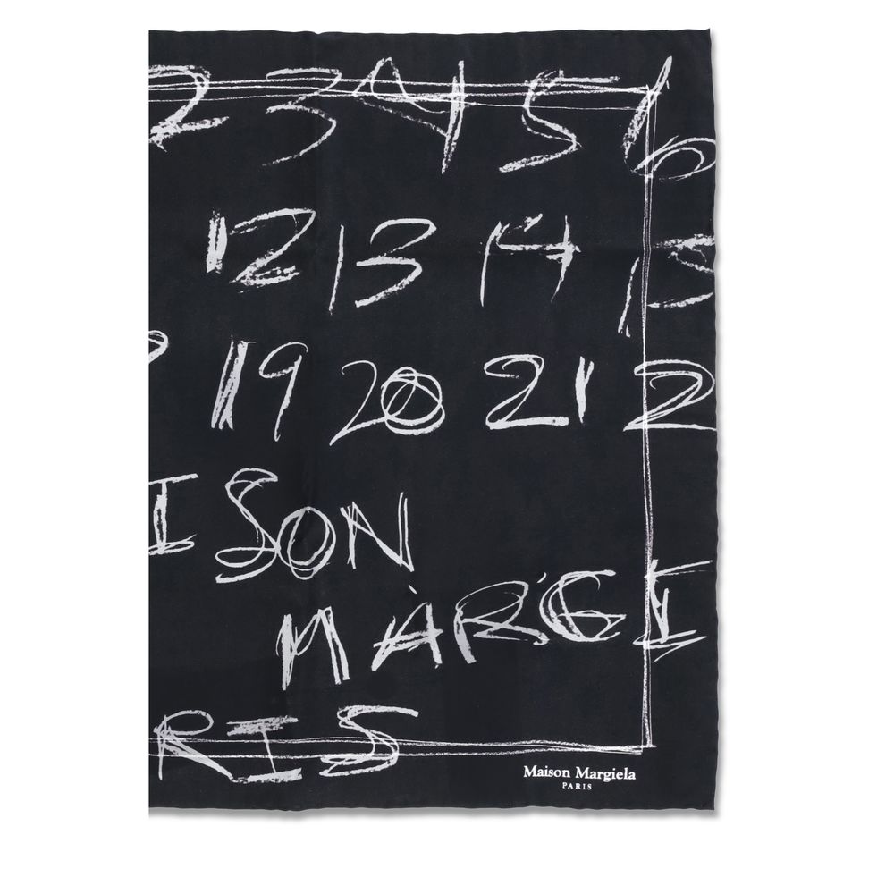 Margiela Black Silk Scarf