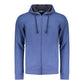 Coveri Moving Blue Cotton Men's Hoodie Sweatshirt