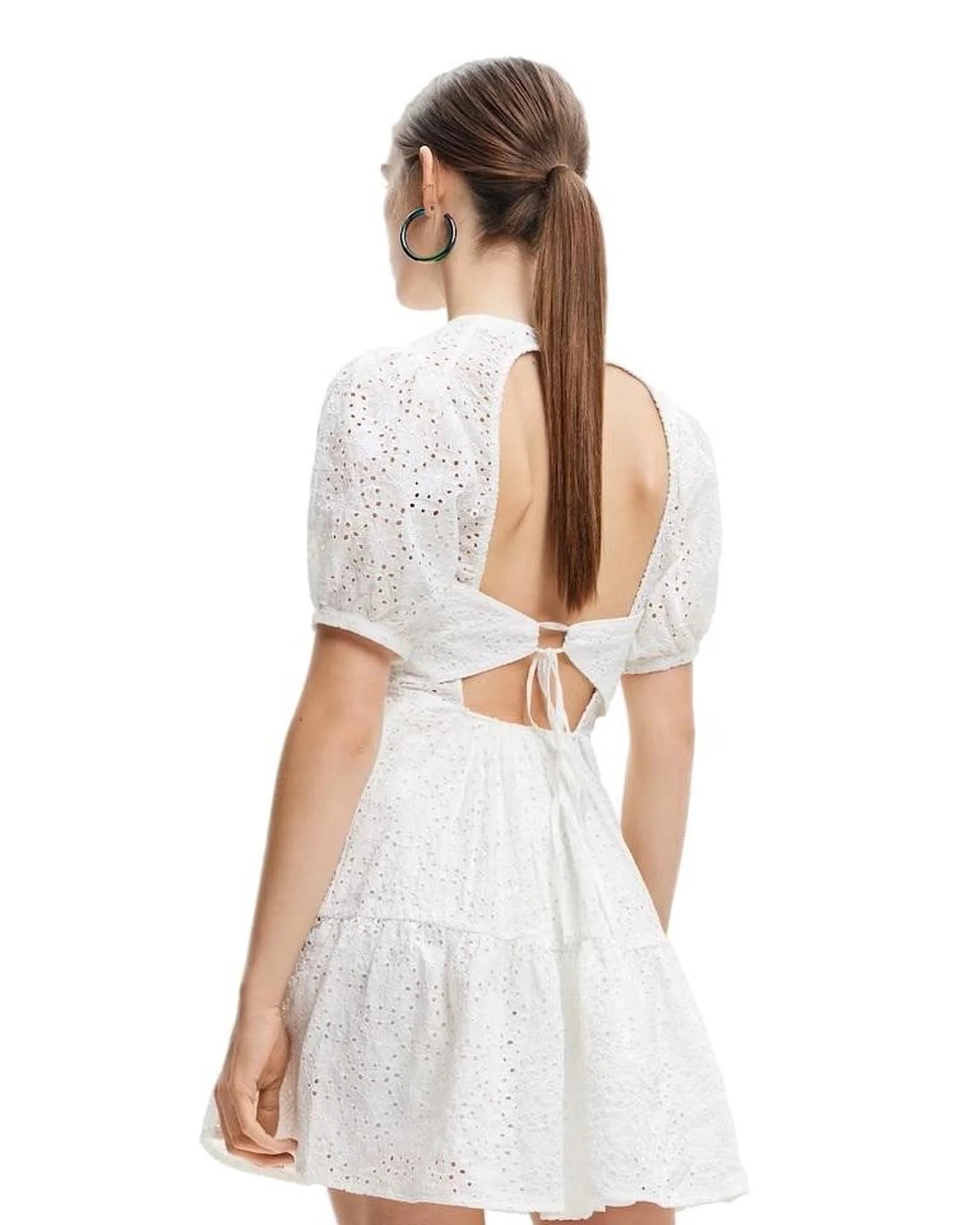 Desigual White Cotton Casual Dress