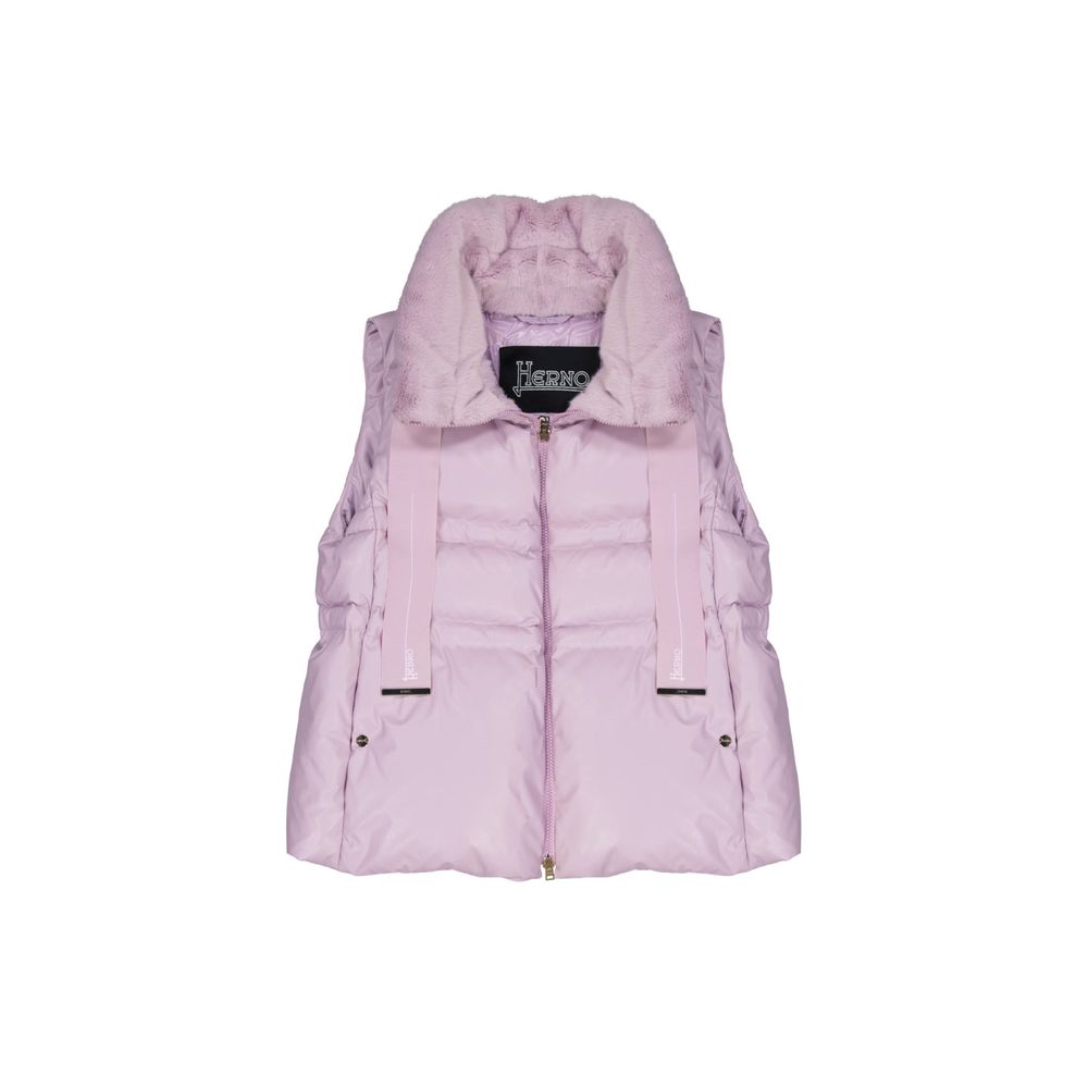 Herno Purple Polyester Waistcoat