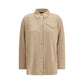 Fabiana Filippi Beige Fleece Wool Dress Shirt