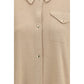Fabiana Filippi Beige Fleece Wool Dress Shirt