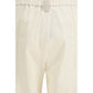 Fabiana Filippi Cream Cotton Casual Pants