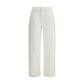 Loulou De Saison Cream Cotton Straight-Leg Jeans