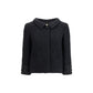 Valentino Black Fleece Wool Coat