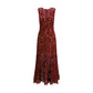 Self-Portrait Bordeaux Polyester Cocktail Dress
