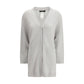 Fabiana Filippi Gray Fleece Wool Cardigan