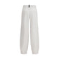 Fabiana Filippi Gray Fleece Wool Casual Pants