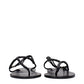 Isabel Marant Black Leather Flip-Flop Sandals