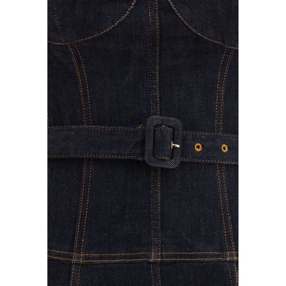 Self-Portrait Blue Cotton Casual Dress