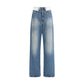 MM6 Light Blue Cotton Straight-Leg Jeans