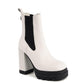 Tommy Hilfiger White Leather Ankle Boots