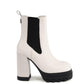 Tommy Hilfiger White Leather Ankle Boots
