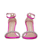 Stuart Weitzman Pink Satin Stiletto Heel Sandals