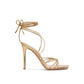 Gianvito Rossi Gold Calfskin Stiletto Heel Sandals