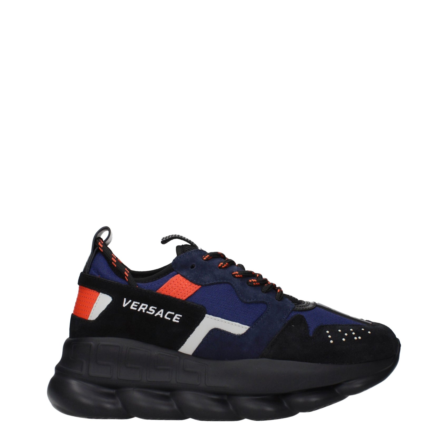 Versace Blue Fabric Athletic Sneakers