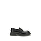 Gucci Black Calf Leather Bos Taurus Slip-On Loafers