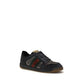 Gucci Black Calf Leather Bos Taurus Low Top Sneakers