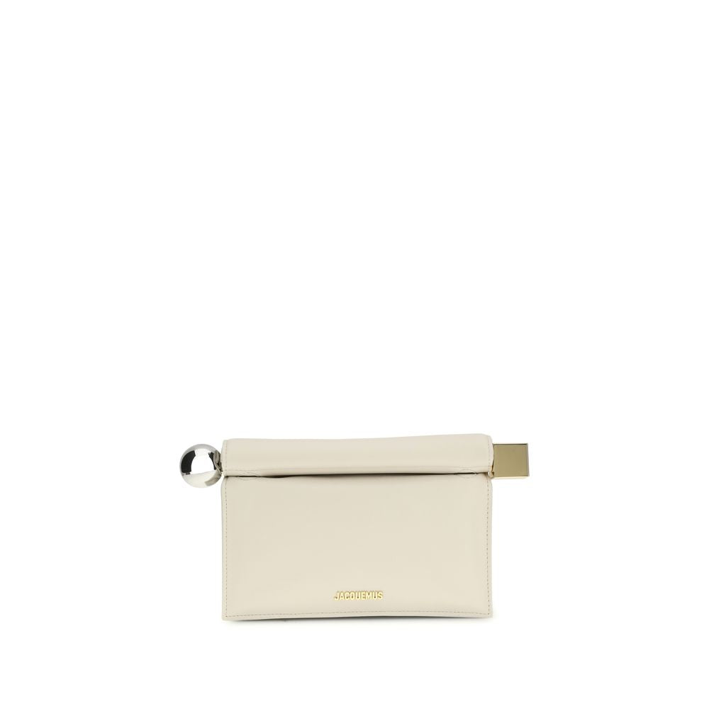 Jacquemus Cream Lamb Ovis Aries Aries Clutch Bag