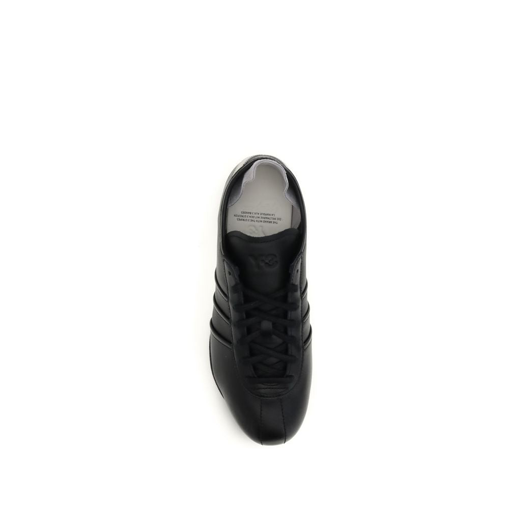 Y-3 Black Calf Leather Bos Taurus Athletic Sneakers