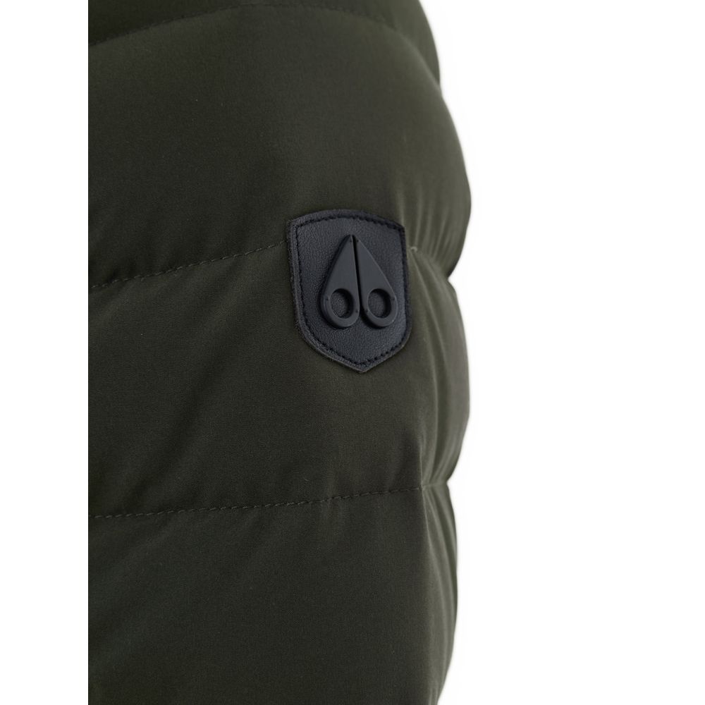 Moose Knuckles Green Nylon Full-Length Jacket