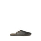 Brunello Cucinelli Gray Calf Leather Bos Taurus Mules