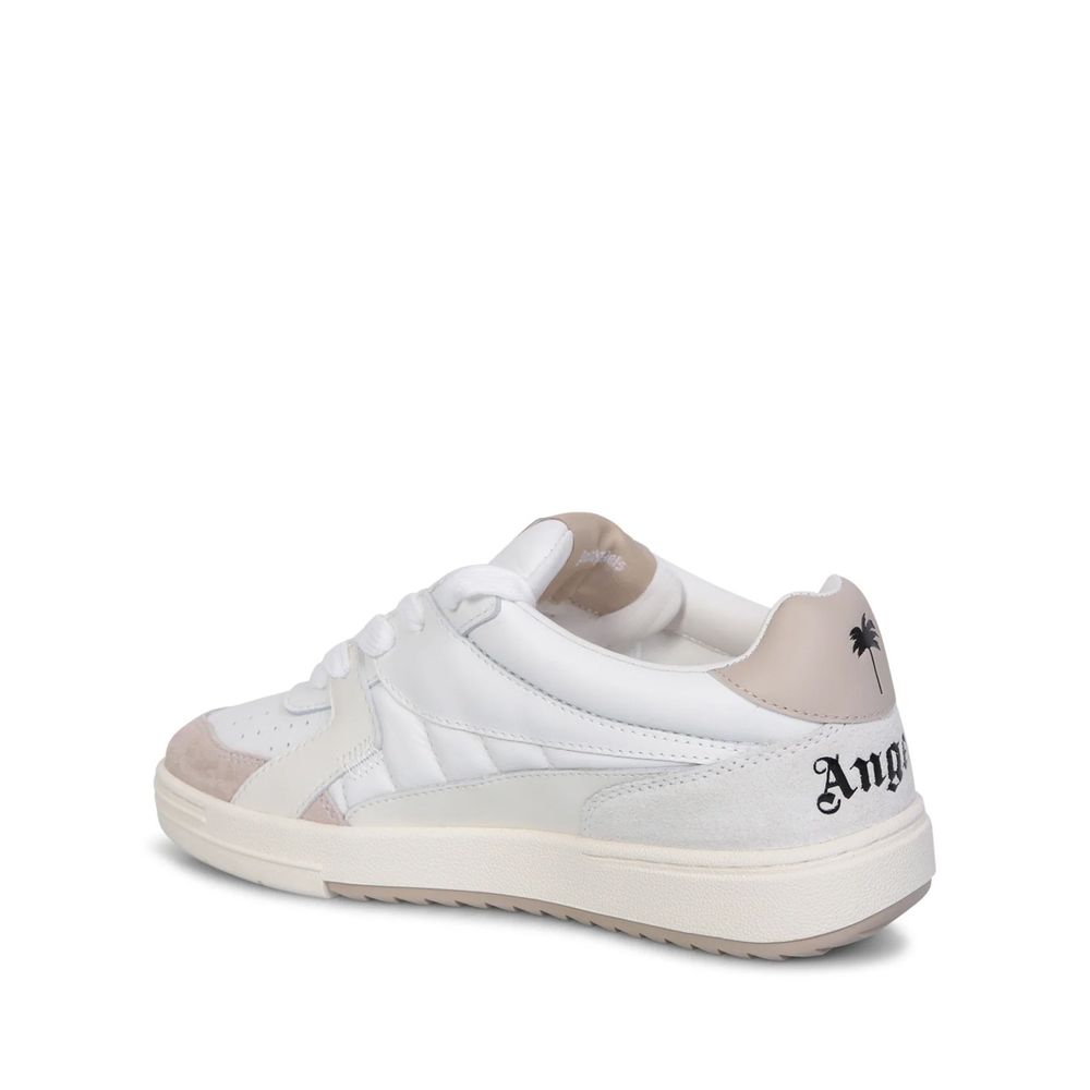 Palm Angels White Calfskin Low Top Sneakers