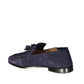 Salvatore Ferragamo Blue Calfskin Slip-On Loafers