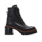 See By Chloé Black Calfskin Lace-Up Boots