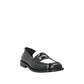 The Attico Black Leather Slip-On Loafers