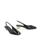Dolce & Gabbana Black Calfskin Mid Heel Pumps