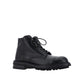 Dolce & Gabbana Black Calfskin Lace-Up Boots