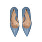 Gianvito Rossi Blue Leather High Heel Pumps