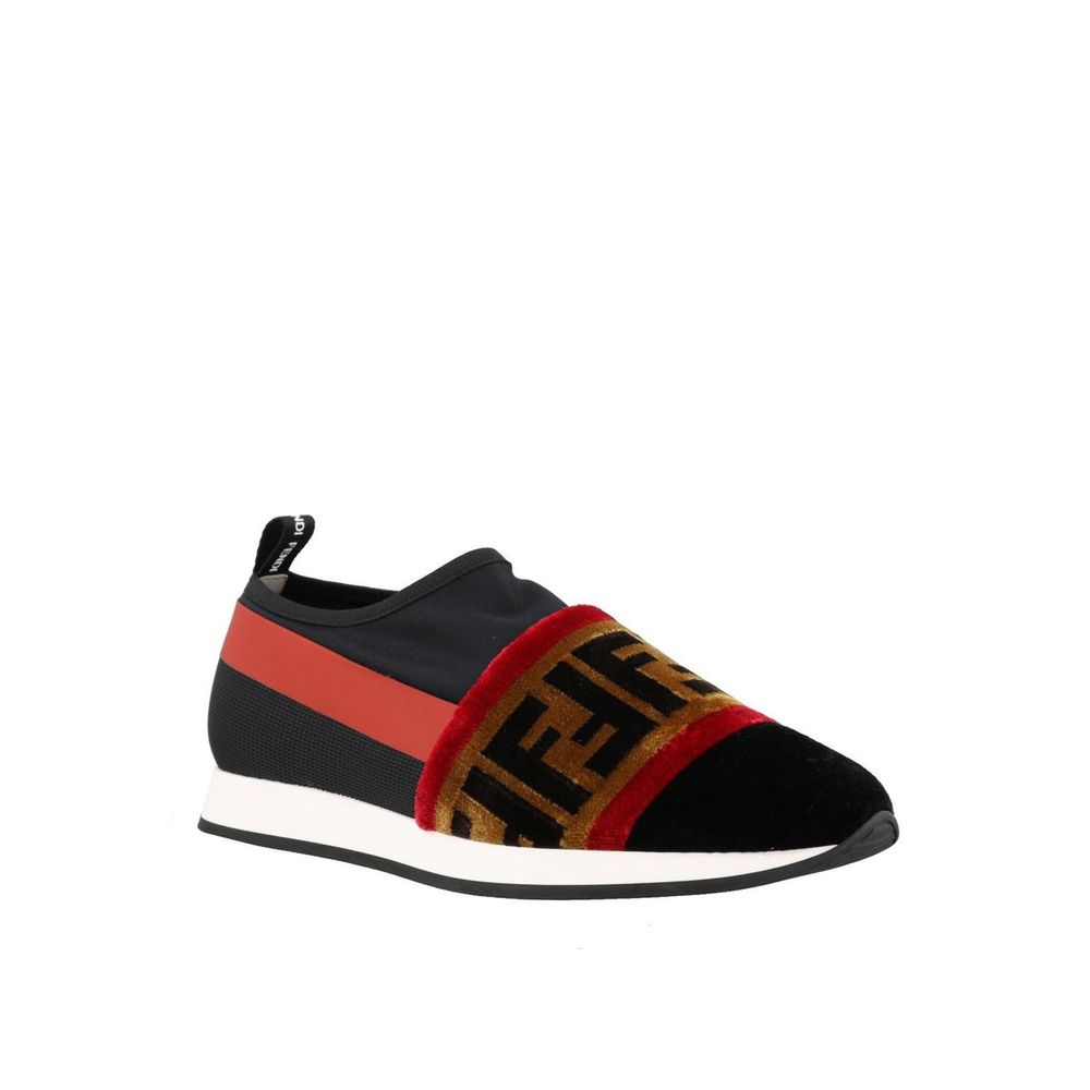 Fendi Black Fabric Athletic Sneakers