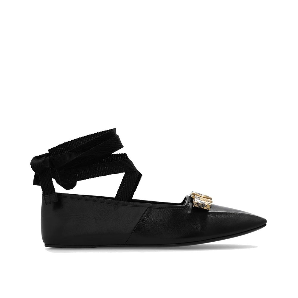 Gucci Black Calfskin Ballet Flats